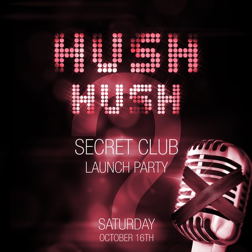 Exclusive Secret VIP Launch Party Poster/Flyer Diseño de EMM'