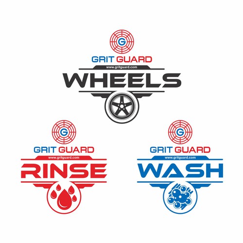 3 wash system stickers for 5-gallon buckets for a international auto  detailing company, Sticker contest