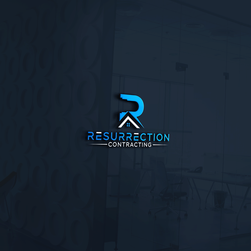 "Reborn To Build" construction company logo. Design by Nishat BD