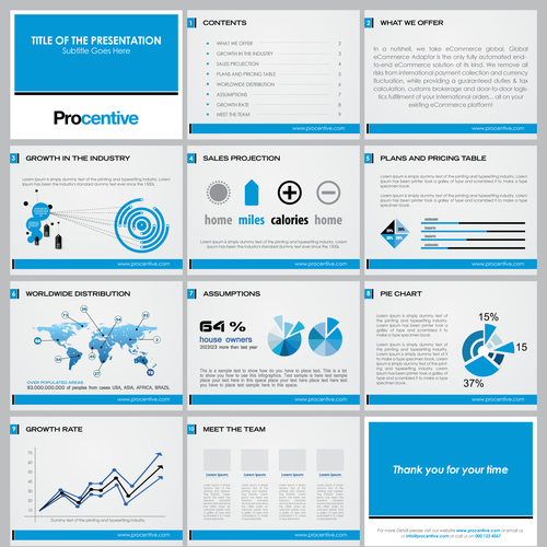 Procentive needs a new powerpoint template design