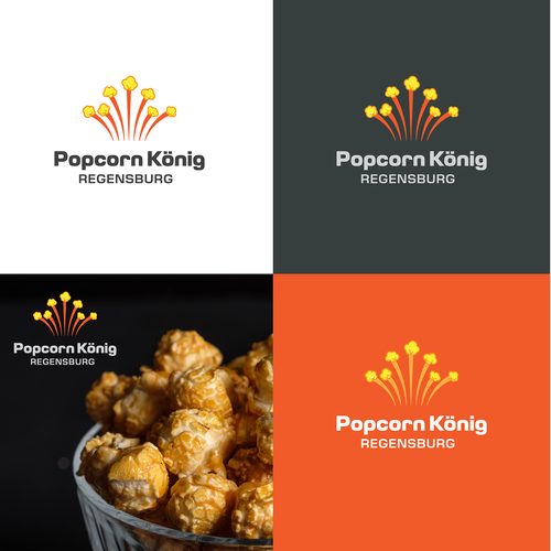 Logo design for the Popcorn King! Design by dennisdesigns