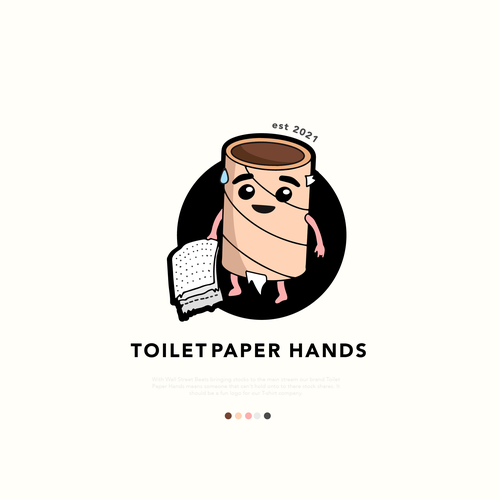 Starting a meme T-shirt company called Toilet Paper Hands.  Need a logo. Design by pepau kreatives