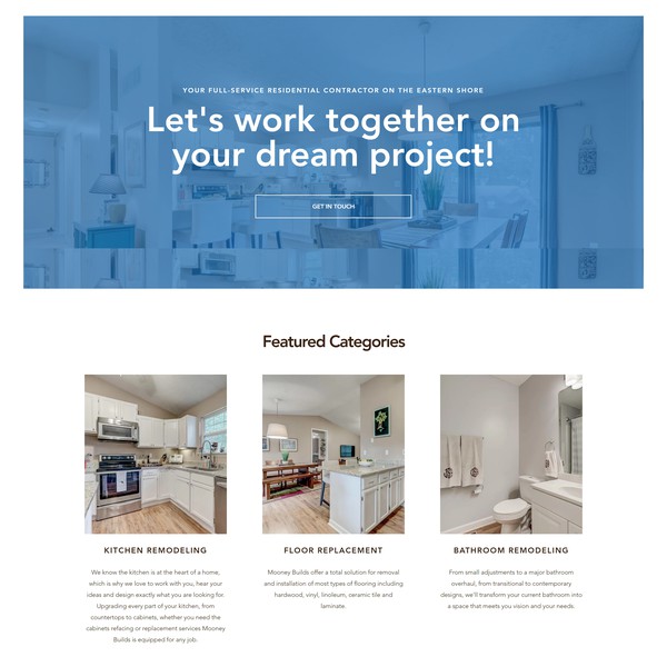 Mooney Builds Construction Wix Website Design
