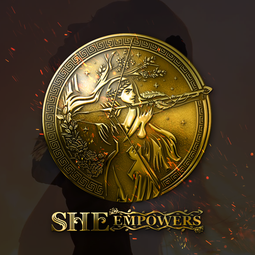 SHEempowers - luxurious design of a woman preferrably in some kind of a circle to appeal to women professionals Design by Insfire!