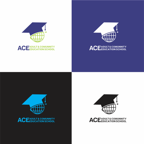 ACE School logo Design by Psykopet