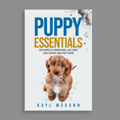 Cute puppy behaving badly for book cover Design by praveen007