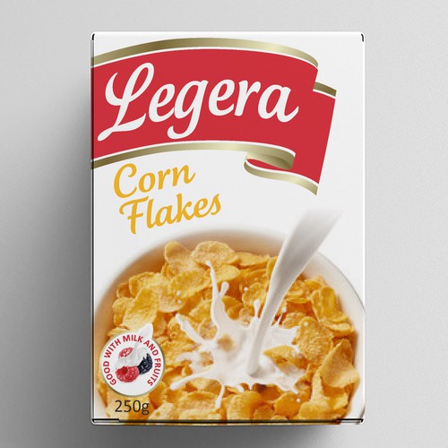 Premium cereal breakfast packaging (Corn Flakes) Design by neoflexdesign