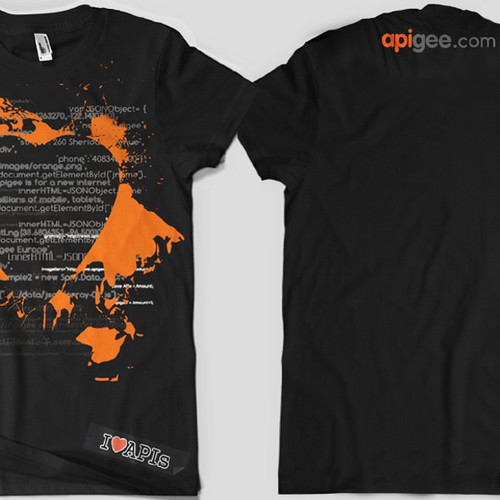 t-shirt design for Apigee Diseño de Anguauberwald