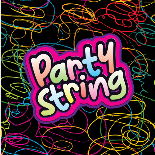 SILLY STRING LOGO + BACKGROUND Design by m(e_e)m