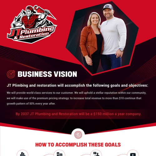 BUSINESS VISION & CORE VALUES - TWO PAGE CONTEST Design by RP 07™