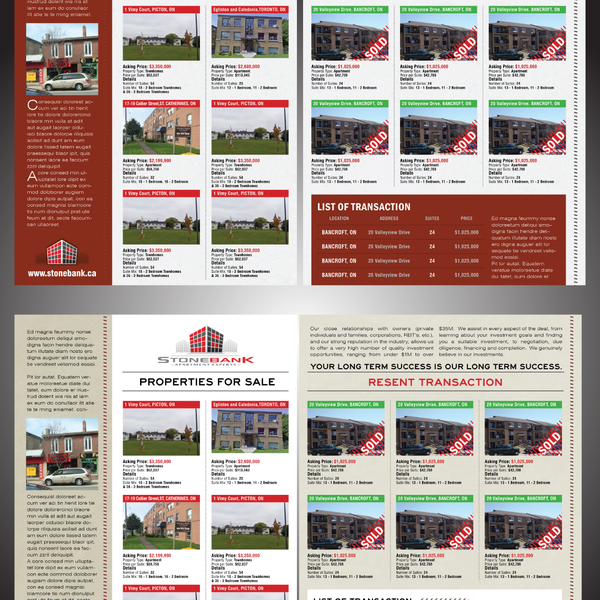 Newsletter Required for Commercial Real Estate Company :: STONEBANK