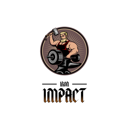 Forged Iron like Logo for an online strength & powerlifting coaching Design by Angon Graphic