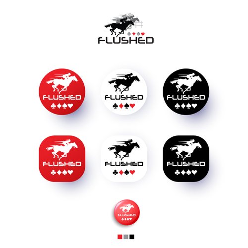 Flushed Icon Logo Design by i n s a n