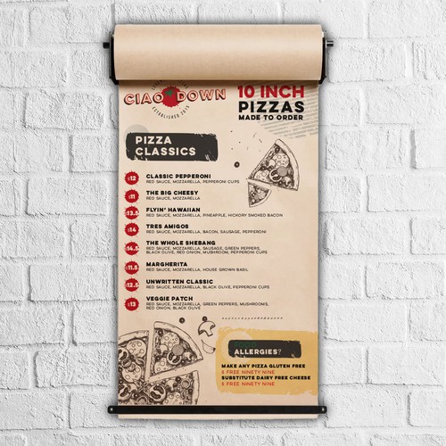 Diseño de Legendary Pizza Menu Boards for adventurers de SigalDesigns