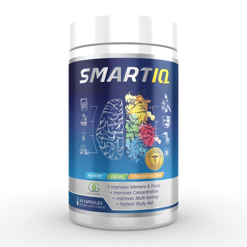 Brain Supplement Label Design Design by FreshApple@Michelle