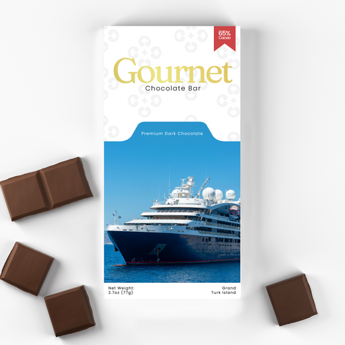Chocolate Bar Wrapper for Cruiseline Design by Bonographic