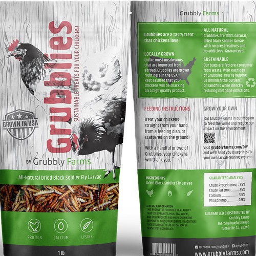 Awesome package needed for pet chicken treats! Design by markomavric