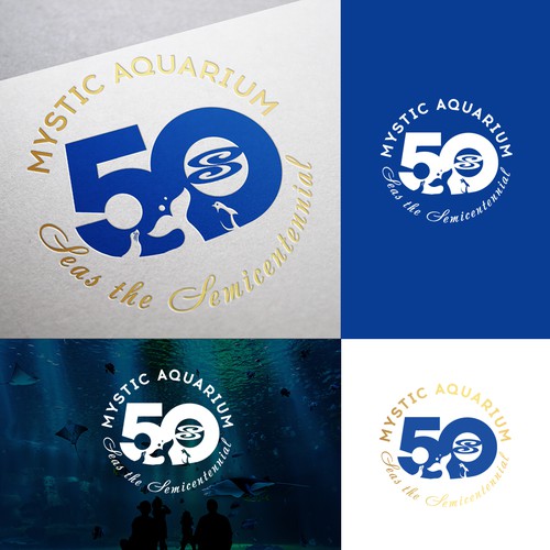 Mystic Aquarium Needs Special logo for 50th Year Anniversary Design por MilaDiArt17