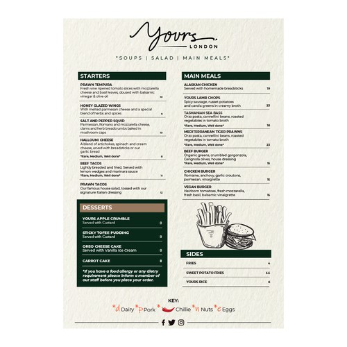 Luxury Restaurant/Bar Menu Design by Sonnie.