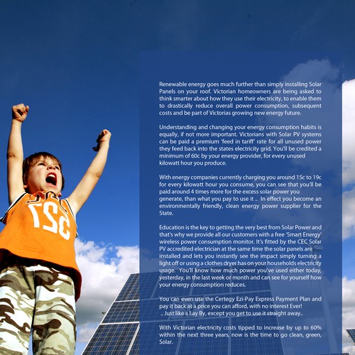 Solar Panel Options Brochure Design Design by maruthi achanta
