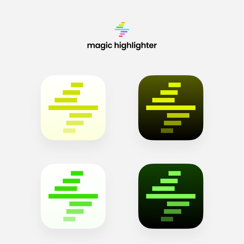 Designs Highlighter pen app icon for iPhone, iPad, and Mac. Icon or