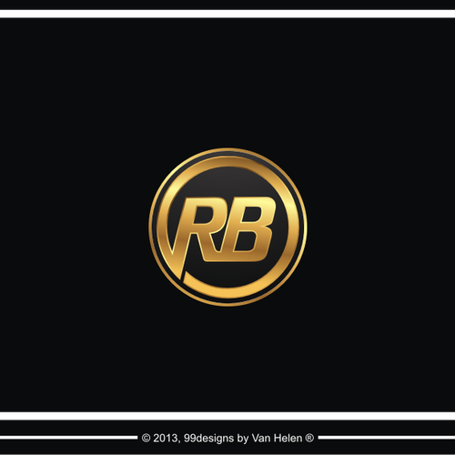 Text logo for rb (rich body) - just the initials | Logo design