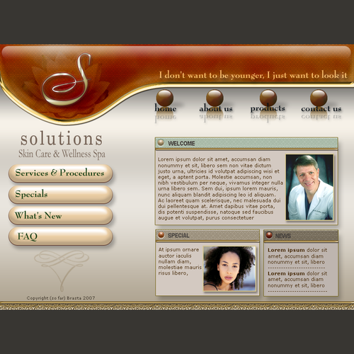 Website for Skin Care Company $225 Ontwerp door brasta