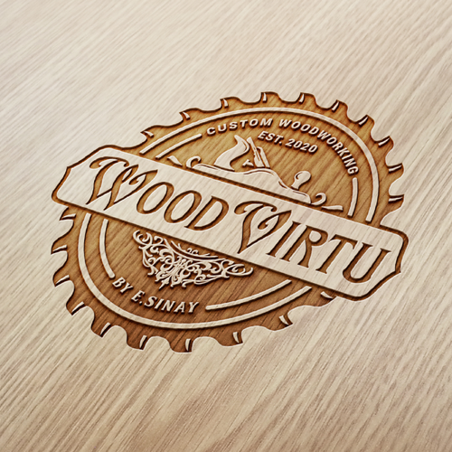 Design design a custom modern woodworking logo di >>Jelena<<