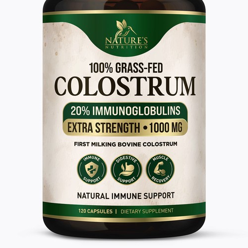 Powerful, Colostrum Design Needed for Nature's Nutrition Design by FreshApple@Michelle