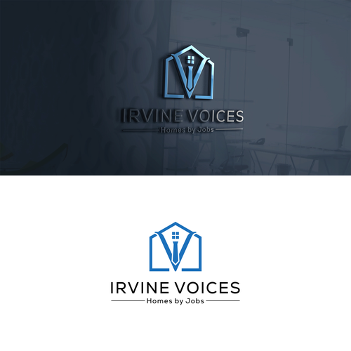 Irvine Voices - Homes for Jobs Logo Design by SuperYes!