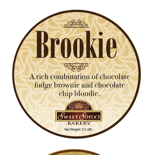 4" Round Brownie Label concurso Rótulo