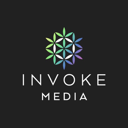 Calling forth the ultimate brand CENTREPIECE for Invoke Media! Creative logo for a budding brand. Design by Sleigh Visual