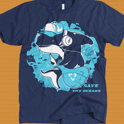 SAVE THE OCEAN OR SAVE THE OCEANS Design by methlop39