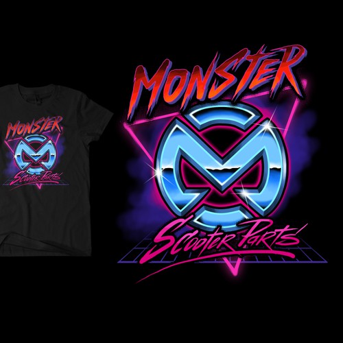 Creative shirt design needed for Monster Scooter Parts Design by Black Arts 888