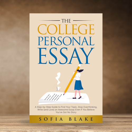 Sharp, fun, upbeat design for a book cover on writing for college applicants Design by praveen007