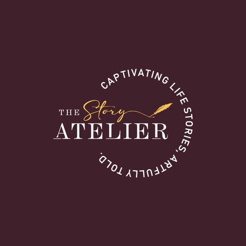 A logo that combines Old & New for a luxury unique writer's atelier Design by creamworkz ☠