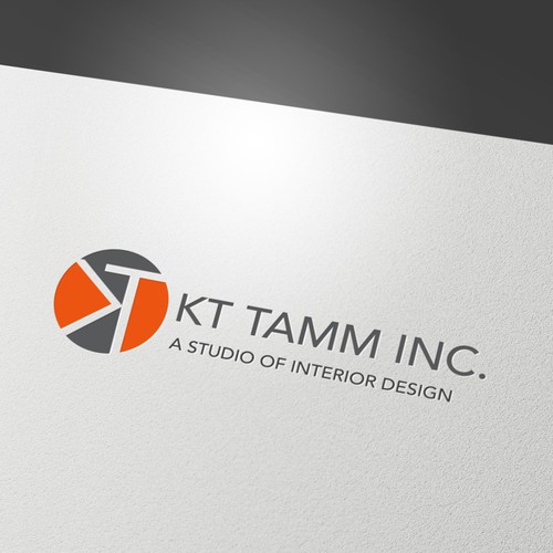 Create a design that highlights my initials "KT" as well as incorporate my business name "KT TAMM,IN Design by Andrea Mauriziani