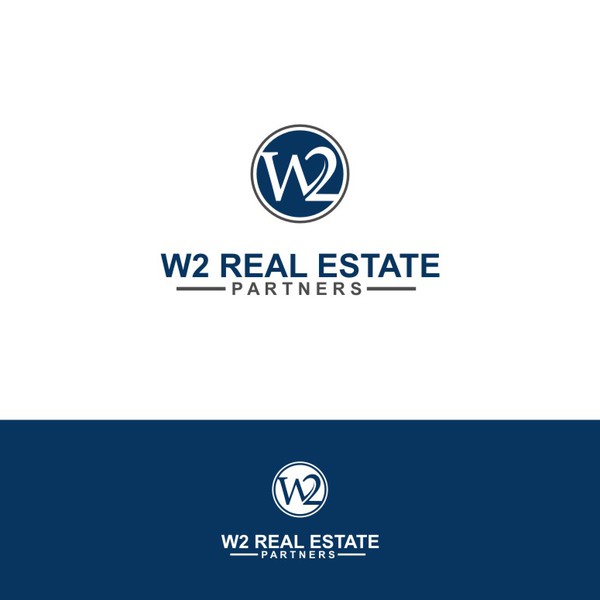 Create a logo capturing luxury and prestige for W2 Real Estate Partners.