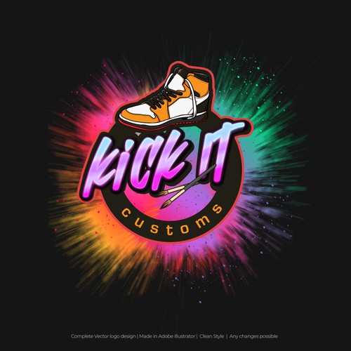 Design a Logo for the next premier custom shoe designer in the northeast. Looking for a very colorful and fun logo! Design by Artℓove Artwork ✅