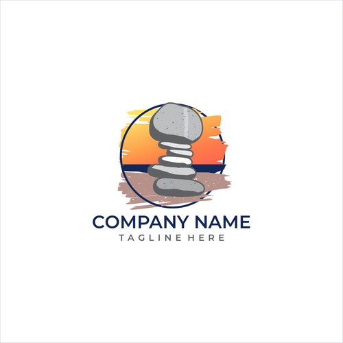 Stone formation picture as logo for coaching business Design by Lure Studio