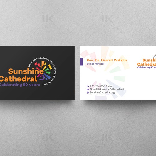 Business Card for Growing Progressing LGBTQ Church Design by IK_Designs