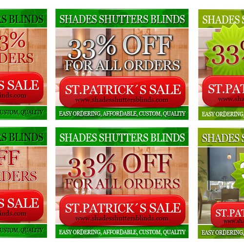 banner ad for Shades Shutters Blinds Réalisé par MotiifDesign