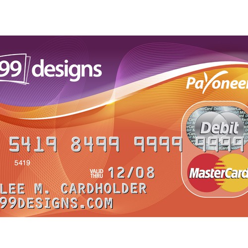 Prepaid 99designs MasterCard® (powered by Payoneer) Design by ulahts