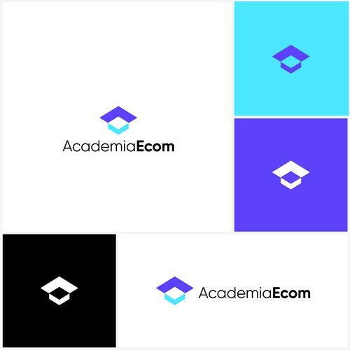 Academia Ecom - Logo For Online Ecommerce Learning Center Design by @fakfokhufu