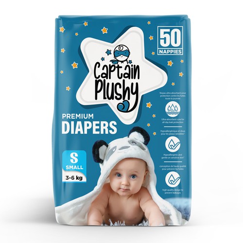 Packaging for playful baby diapers brand Design by M.Siddique