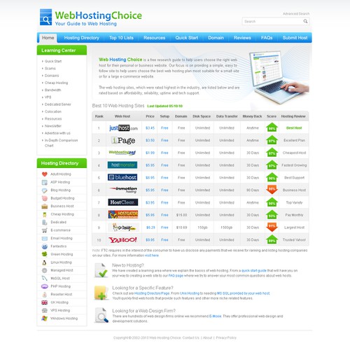 Redesign WebHostingChoice.com Design by anandkumar