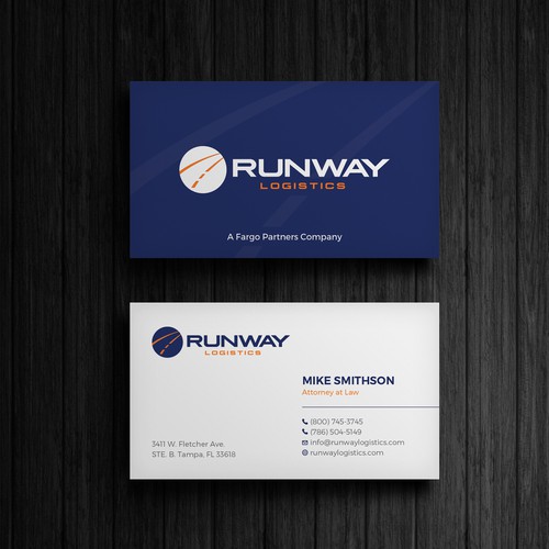 Runway Logistics Business Card Design by Rakibh