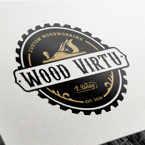 design a custom modern woodworking logo Design réalisé par >>Jelena<<