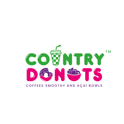 We need a modern exciting logo to encompasses our Name Country Donuts Coffee smoothy bowls-ontwerp door M.G. designs