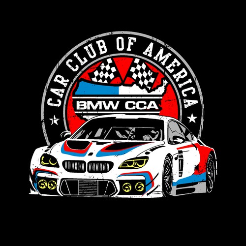 BMW Car Club of America Kid's T-Shirt Design Design by G.T NINE